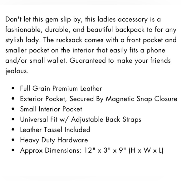 Lifetime Leather Backpack - Picture 2 of 8